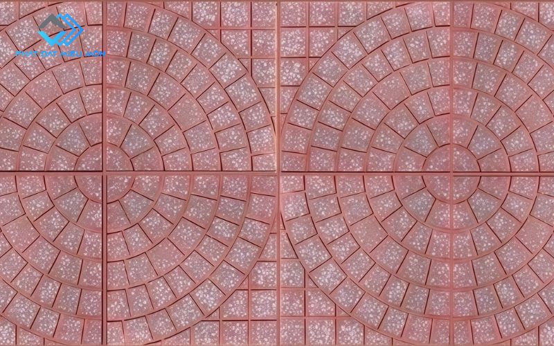 Mẫu gạch Terrazzo đỏ phổ biến