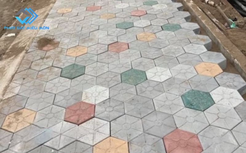 Gạch block lát vỉa hè loại 6 cạnh