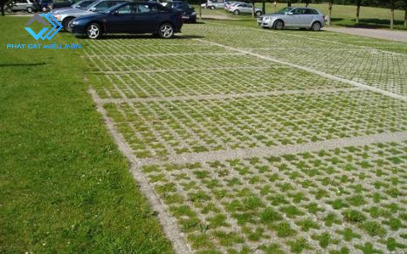 Gạch trồng cỏ tạo không gian xanh