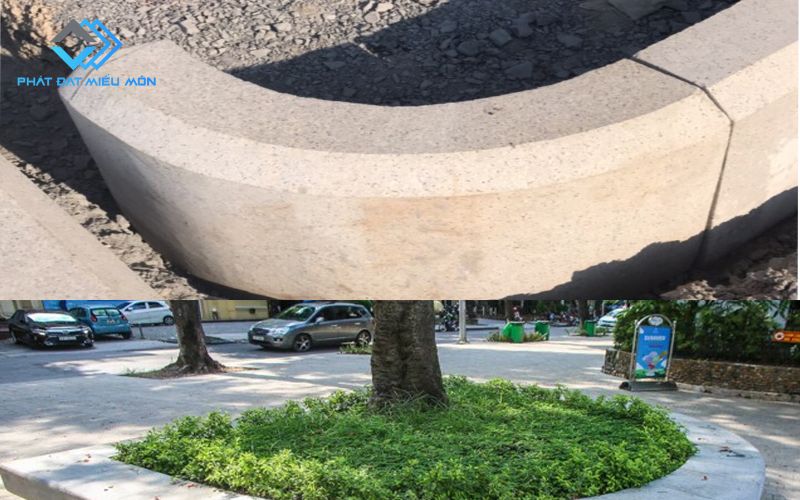 Đá bó vỉa bo góc tròn