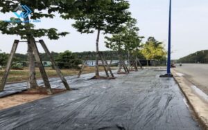 Thi công lớp nền móng vỉa hè